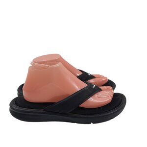 Nike Shoes Nike Womens Black White Memory Foam Flip Flop Thong